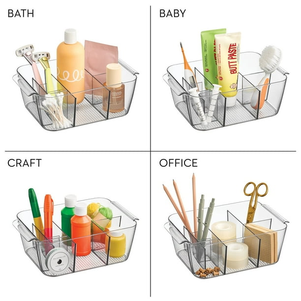 iDesign Divided Cosmetic Bin, 10.4