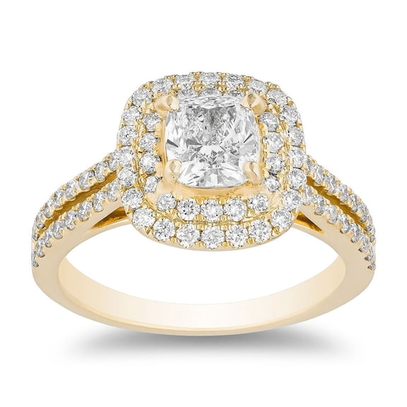 1.73 CT. T.W. Cushion Cut Diamond Ring