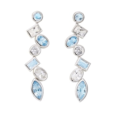 Gemstone Bezel Dangle Earring