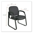 thumbnail image 2 of Alera Genaro Series Half-Back Sled Base Guest Chair, Black, 2 of 9