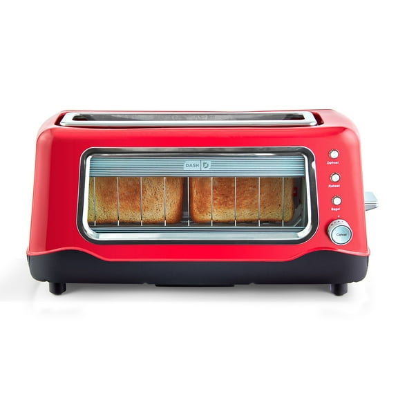 Dash Extra Wide Slot Toaster with See Through Window