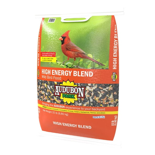 Audubon Park High Energy Blend Wild Bird Food, Premium Mix of Seeds and Nuts, 15 lbs
