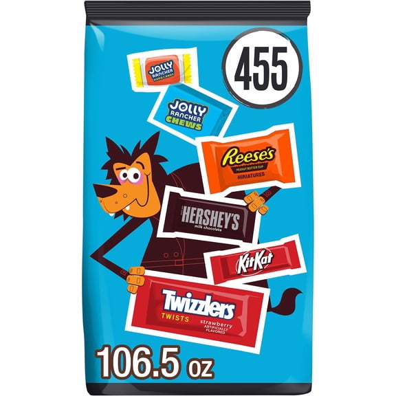 HERSHEY'S Halloween Variety Pack, Assorted Candies, 106.5 oz., 455 pcs.