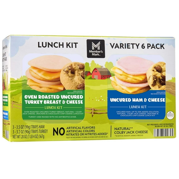 Member's Mark Uncured Ham & Turkey Lunch Kit, 6 pk.