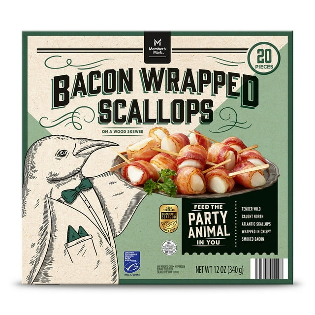 Member's Mark Bacon-Wrapped Scallops, Frozen 20 ct.
