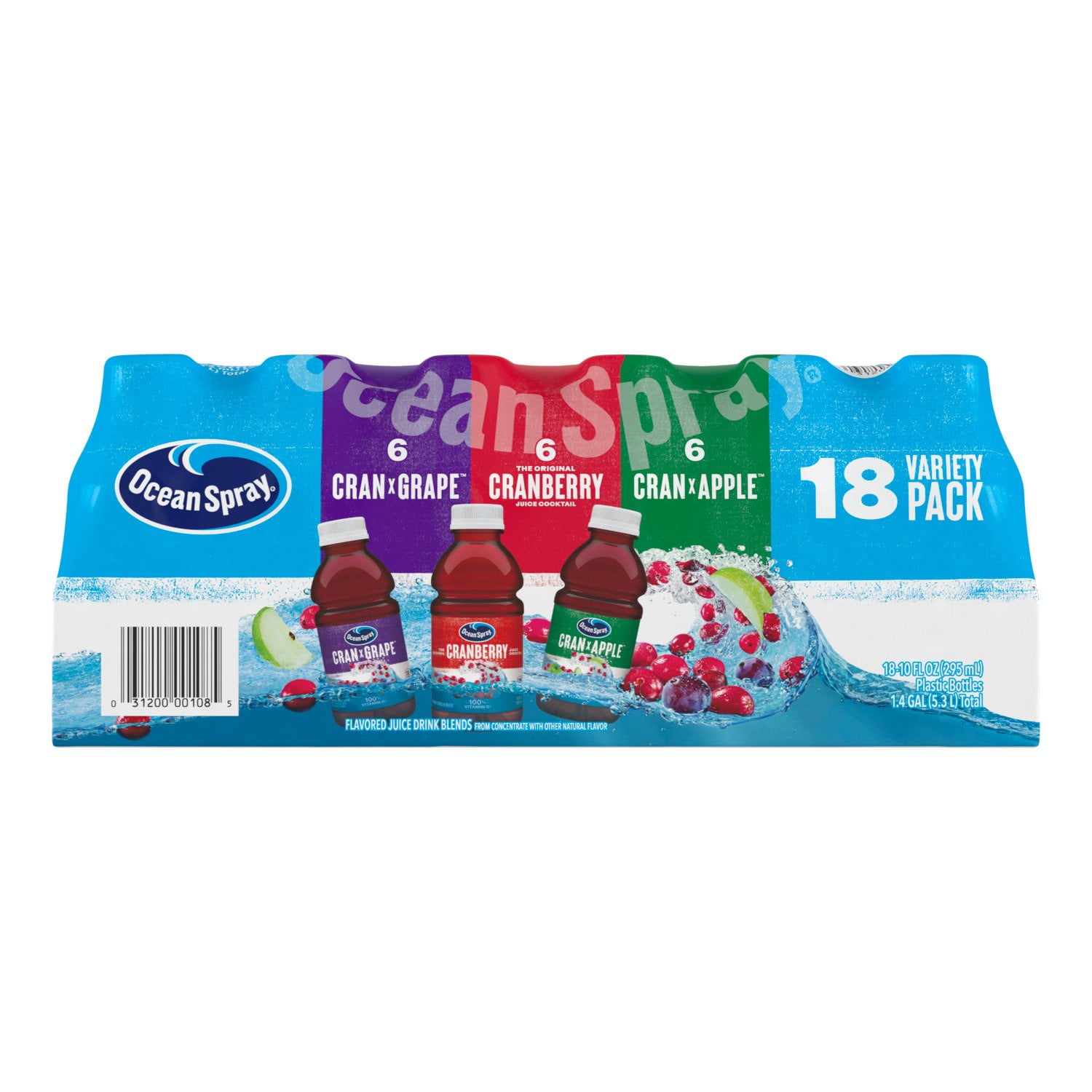 洋楽 Ours Samplus Ocean Spray Juice Drink Variety Pack 10 fl. oz., 18 pk. - Samsclub.com