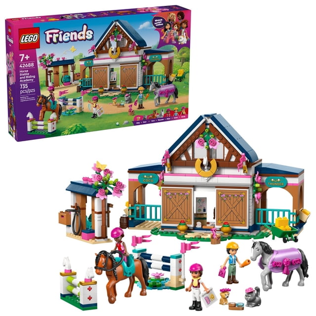 LEGO Friends Horse Stable and Riding Academy Building Set, 735 pc.