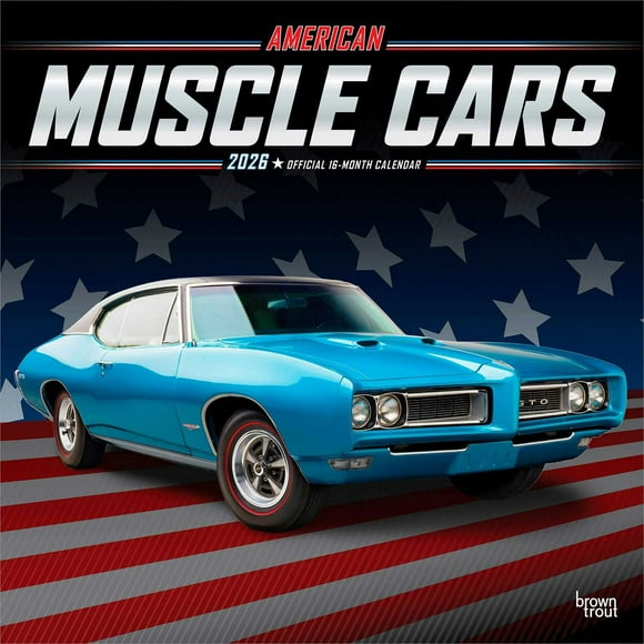 American Muscle Cars 2026 Plastic-Free Wall Calendar