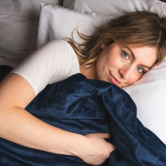 Adult Weighted Blanket With Removable Cover, 10-20 lbs