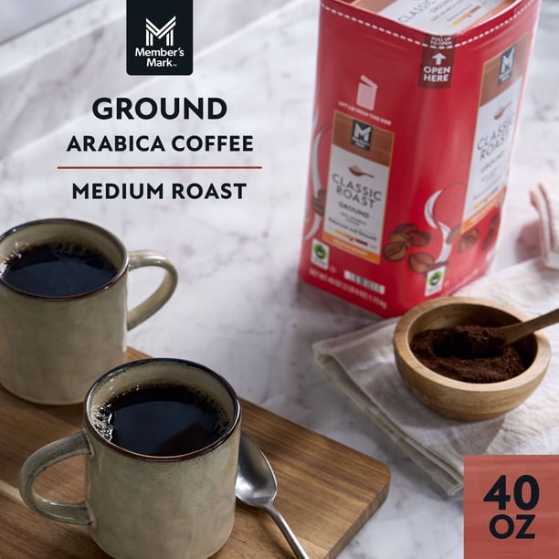 Member's Mark Classic Medium Roast Ground Coffee, 40 oz