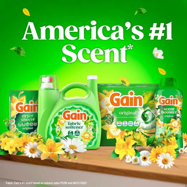 Gain In-Wash Laundry Scent Booster Beads, Original Scent, 39.9 oz
