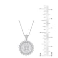 thumbnail image 4 of 0.46 CT.T.W. Round & Baguette Diamond Pendant Necklace in 14K Gold, 4 of 5