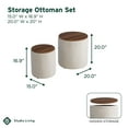 thumbnail image 3 of Studio Living Alvin Storage Ottoman Set, 3 of 7