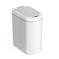 thumbnail image 2 of Nine Stars 2-Pk. 1.85G Plastic Motion Sensor Trash Cans, White, 2 of 5