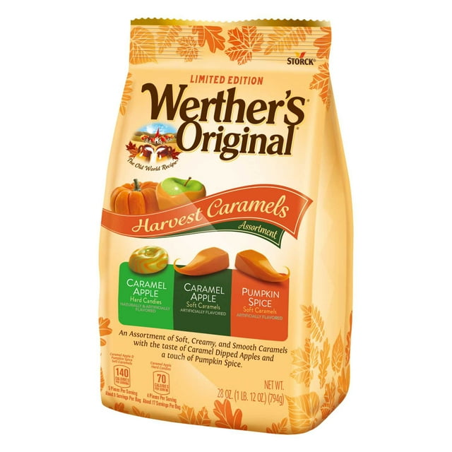 Werther's Original Individually Wrapped Harvest Caramel Assortment, 28 oz.