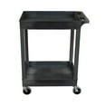 thumbnail image 3 of 24" x 18" Plastic Utility Tub Cart - Two Shelf Black, 3 of 5