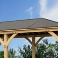 thumbnail image 6 of Yardistry All-Cedar Meridian Gazebo with Aluminum Roof, Choose Size, 6 of 8