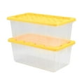 thumbnail image 5 of Member's Mark 38 Gallon Heavy-Duty Clear and Yellow Storage Tote,  22.0" D x  38.2" W x 15.5" H, 1 pack, 5 of 6