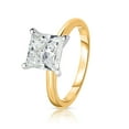 thumbnail image 2 of Lab Created Princess Cut Solitaire Diamond Ring, 2 of 7