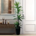 thumbnail image 4 of Artificial 6' Dracaena Tree in a Black Metal Planter, 4 of 5