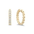 thumbnail image 4 of Round Cut In and Out Diamond Hoop Earrings in 14K Gold, 4 of 7