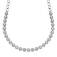 thumbnail image 1 of Lab Created Round Cut Sapphire Necklace in Sterling Silver, 1 of 6