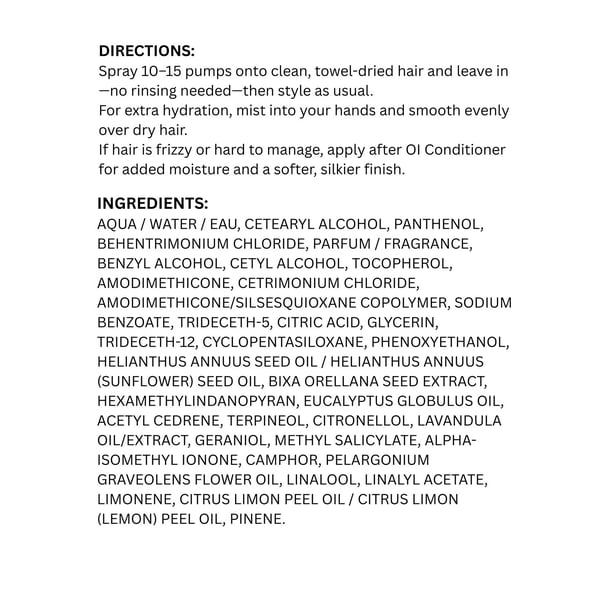 Davines OI All-in-One Milk Leave-In Hair Treatment, 4.56 fl. oz