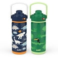 thumbnail image 1 of Zak Designs 14-oz. Stainless Steel Double Wall Beacon Straw Bottle for Kids, 2-Piece Set (Choose Color), 1 of 9