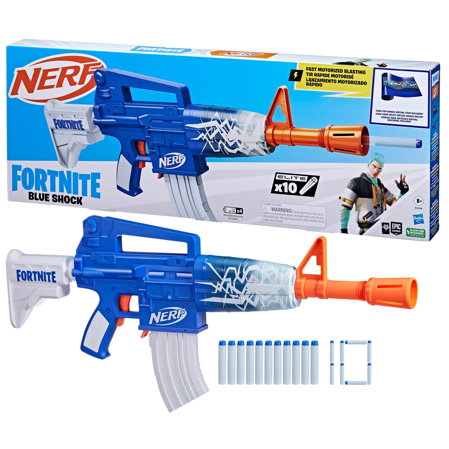 Nerf Fortnite Blue Shock Blaster - Samsclub.com