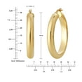 thumbnail image 4 of Wedding Band Hoop Earrings in 14K Gold, 4 of 7