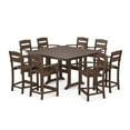 thumbnail image 7 of POLYWOOD Gulf Shores Farmhouse Trestle Counter Arm Chair Set, 9pc, 7 of 7