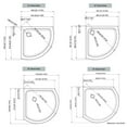 thumbnail image 20 of Breeze 36” x 36” x 77” Corner Shower Kit with Clear Glass, Walls, Base and Hardware, 20 of 20