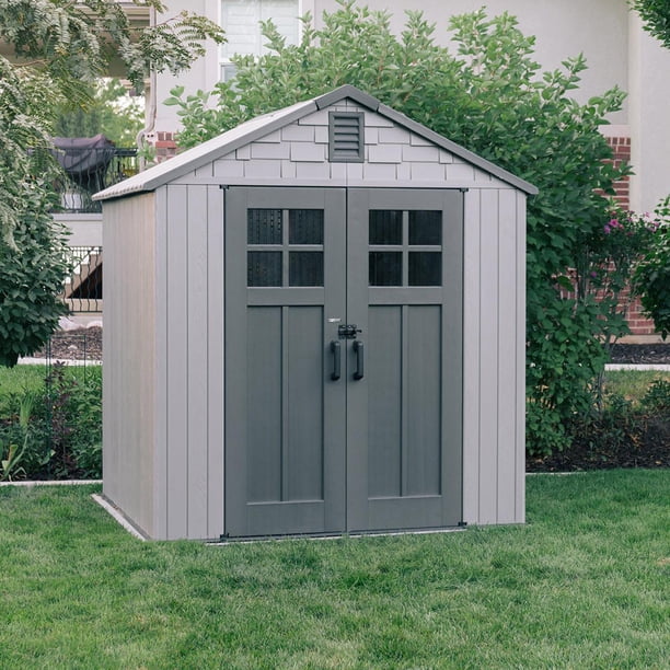 Lifetime 7' x 7' Outdoor Storage Shed, Gray - Samsclub.com