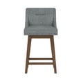 thumbnail image 13 of HH2 Home Upholstered Tapered Back Wood Adjustable Height Swivel Bar Stool, 13 of 20