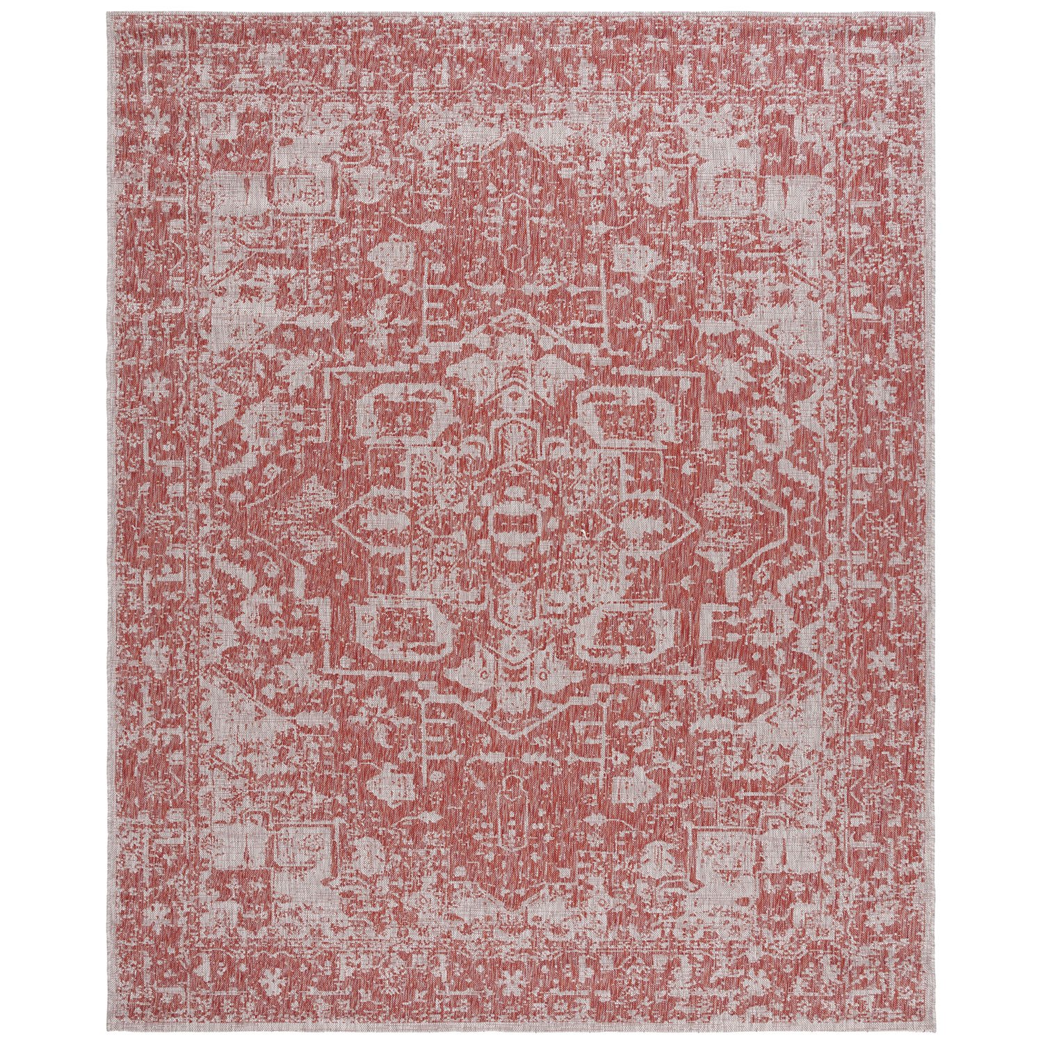 Safavieh Summer Collection Teppich-Läufer | 2x8 Fuß | Elfenbein/Rosa | Indoor/Outdoor | Kinder- & Haustierfreundlich