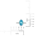 thumbnail image 3 of Marquise Cut Gemstone & .20 CT TW Diamond Ring in Sterling Silver, 3 of 4