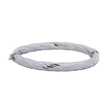 Twisted Bangle Bracelet in Sterling Silver