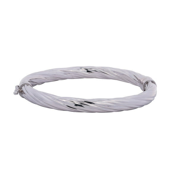 Twisted Bangle Bracelet in Sterling Silver