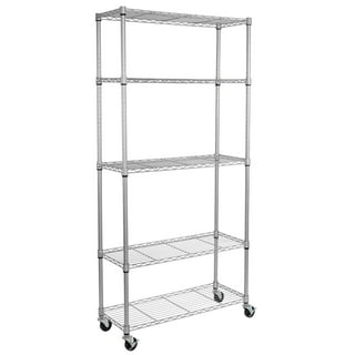 Seville Classics 5-Tier Steel Wire Shelving, 36” W x 14” D x 75.5” H