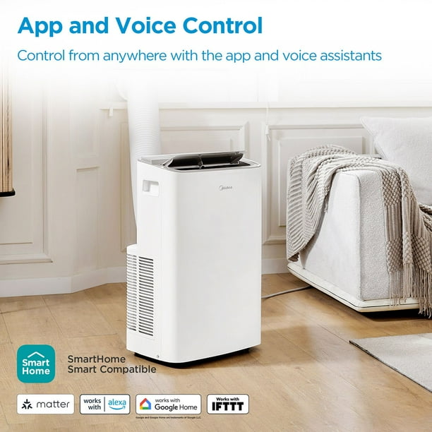 Midea 8,000 DOE, 12, 000 BTU ASHRAE SmartCool Portable Air