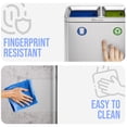 thumbnail image 4 of Simpli-Magic 18.5-Gallon Dual Compartment Trash Can – Open-Top Design with Waste & Recycling Bins and Odor Control, 4 of 7