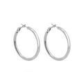 thumbnail image 4 of Italian Sterling Silver Hoop Earring Set, 4 of 8