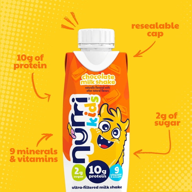 Nurri Kids 10g Protein Ultra-Filtered Milk Shake, Chocolate, 8 fl