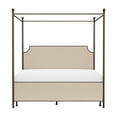 thumbnail image 2 of HH2Home McArthur Metal and Upholstered Canopy Bed, 2 of 11