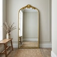 thumbnail image 1 of Azalea Park 36" x 72" Antique Gold Filigree Style Metal Leaner Floor Mirror, 1 of 7