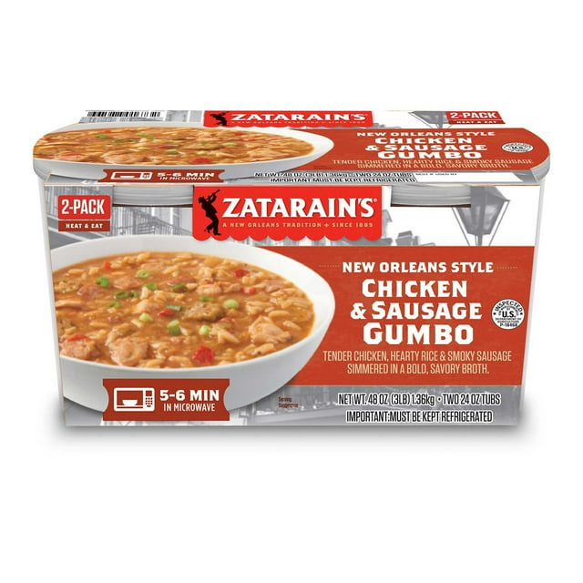 Zatarain's New Orleans Style Chicken and Sausage Gumbo, 24 oz. each, 2 ct.