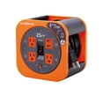 thumbnail image 1 of Link2Home Cord Reel 25' Extension Cord with 3 Power Outlets, 2 USB - 16 AWG Cable, 1 of 10
