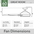 thumbnail image 8 of Hunter Downtown ENERGY STAR® Damp Rated Ceiling Fan and Wall Control - 72" & 60" Assorted Colors, 8 of 20