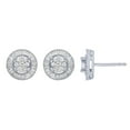 thumbnail image 3 of 0.46 CT. T.W. Diamond Round/Baguette Earrings in 14K Gold, 3 of 7