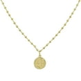 thumbnail image 2 of Saint Benedict Reversible Beaded Chain Pendant Necklace in 14K Gold, 2 of 3